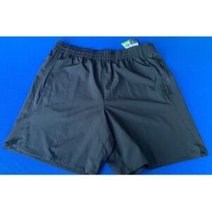 DSG Mens 8" Agility Short Pure Black Athletic Fit Large DAM20111 NWT